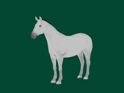 American Quarter Horse Animal Low-poly 3D model