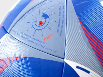 Olympics 2024 Official Soccer Ball Low-poly 3D model