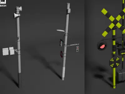 Tokyo street props 3D model