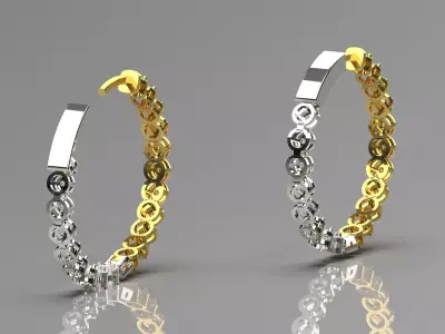 Sparkling Chandelier STL 3D jewelry Earrings mode je0099 3D print model