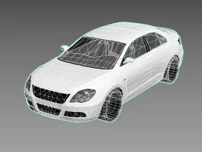 R3DP ASIAN CARS LOW-POLY PBR - Suzuki Kizashi Low-poly 3D model