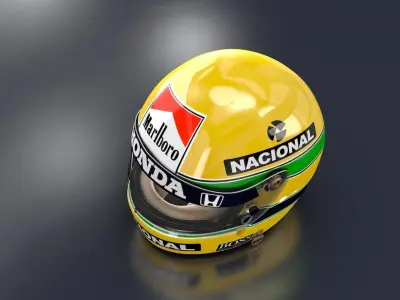 1988 Ayrton Senna Championschip Race Helmet  3D model