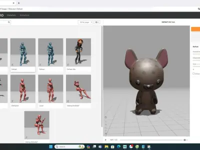  Ratel low poly animated v001 Low-poly 3D model