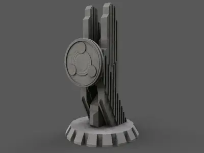 PBR Modern Monument and Memorial B Low-poly 3D model