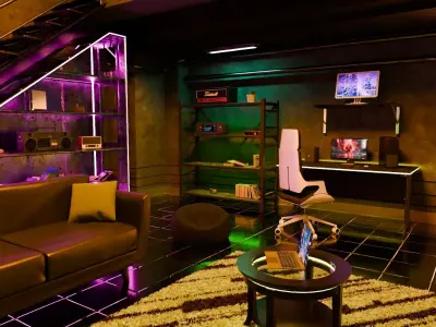 Cyberpunk Room 3D model