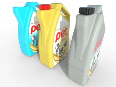 Motor Oil Bottle Model-1C Low-poly 3D model
