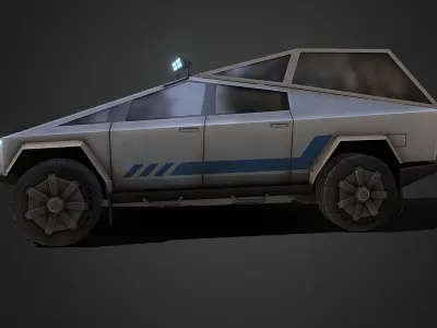 Tesla Cybertruck Off-road Edition  Low-poly 3D model