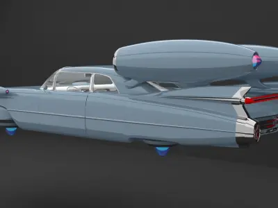 flying classiccar 3D model
