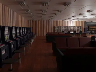 Casino Interior Low-poly 3D model