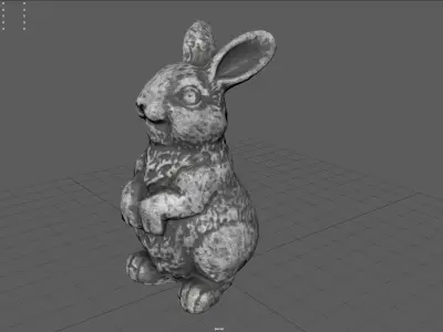WHITE RABBIT Low-poly 3D model