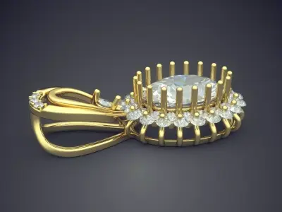 Very Luxury Pendant Covered In Diamonds CAD 5278 3D print model