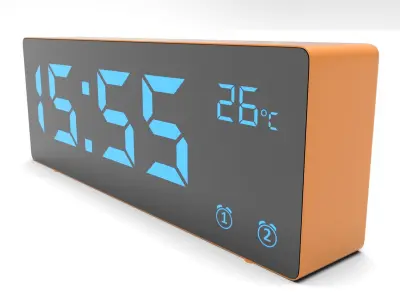 CLOCK ORANGE BLUE Low-poly 3D model