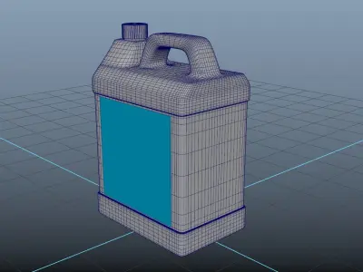 Gallon plastic bottle Low-poly 3D model