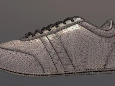 LACOSTE LEATHER SHOES PBR Low-poly 3D model