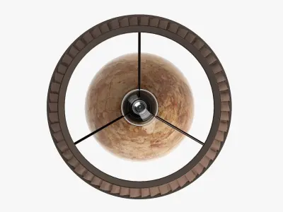 Table lamp with lampshade 01 3D model