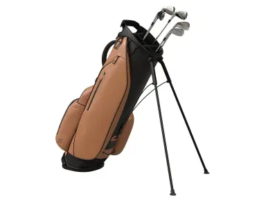 Golf Bag Vessel Player IV Pro Brown Low-poly 3D model