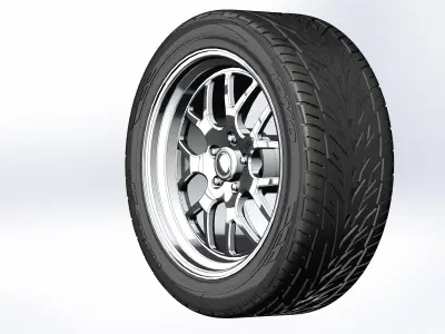 Custom wheels Weld Racing S77 for scale model 3D print model