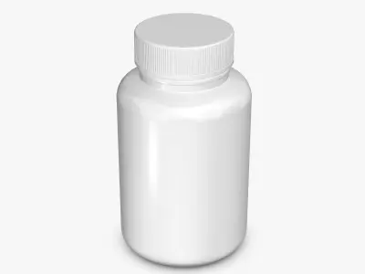 White Medicine Bottle 3D model