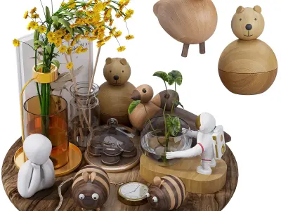 Decorative set 011 3D model get