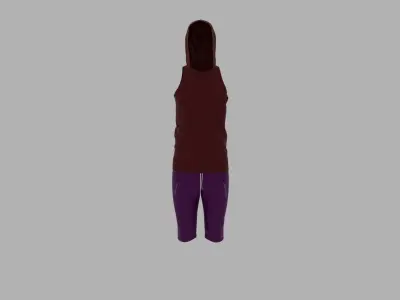 Sport Suit Low-poly 3D model 10