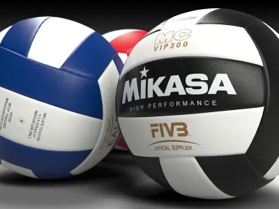 Volleyball - ball -  Mikasa VIP300 Series 3D model