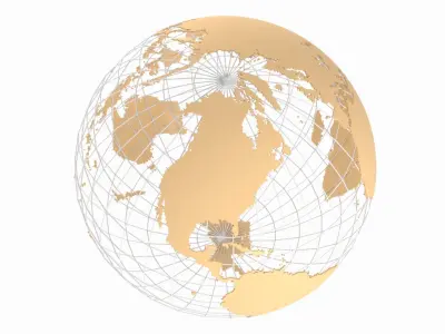 Globe News Skeleton Burlywood color 3D model