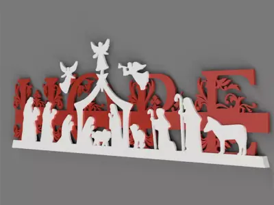 christmas ornament nativity with hope 3D print model