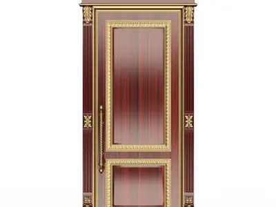 Carved Door Classic 01602 Wood Low-poly 3D model