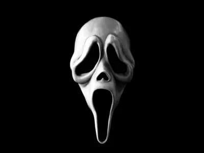 Scream Mask high model PBR materail 3D model