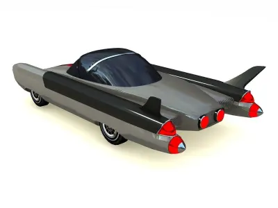 VINTAGE CONCEPT CAR 3D Low-poly 3D model