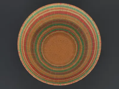 Rattan Bowl PBR Low-poly 3D model