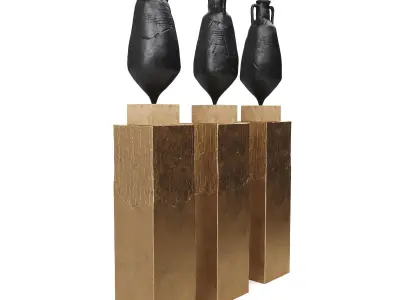 Ceramic vase with pedestal 3D model