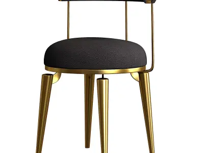 Guest chair light luxury 3D model