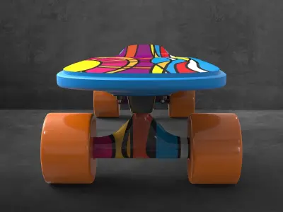3D Skate board 3D model