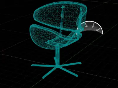 PlusHalle Jive Chair UE4 Low-poly 3D model