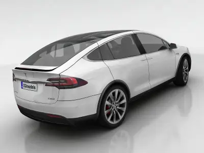 Tesla X Low-poly 3D model