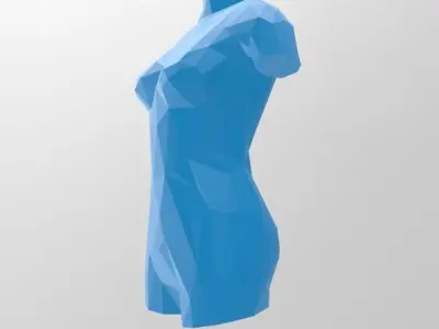 Low Poly Female Mannequin Stand for 3D Printing 3D print model