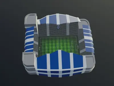 Football Stadium - Chelsea Low-poly 3D model