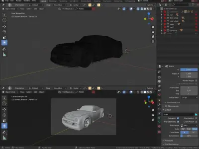 Car Model nissan sports bed 3D model