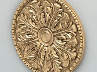 Round rosette 014 3D model