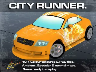 Audi Roadster Low-poly 3D model