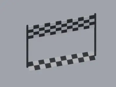 Finish Line Low-poly 3D model