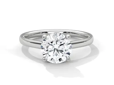 solitaire ring with detail images and 360 render videos 3 3D print model