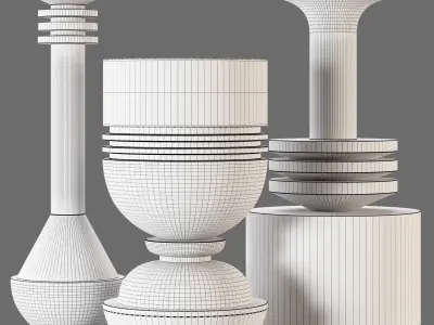 Tropical Noire Vessels Set 2 3D model