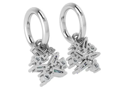 Diamond Earring 4520 3D print model