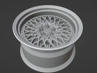 Seeker CCX - 2 Piece Wheels - Game Ready Low-poly 3D model