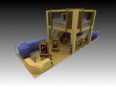 Poullive Exhibition 6x18 Booth 3D model