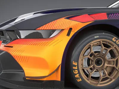 Mustang GT3 Racecar 2024 3D model