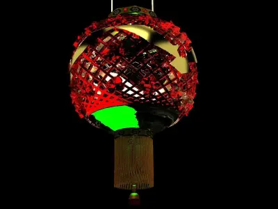 Chinese Red Lantern 3D model 58