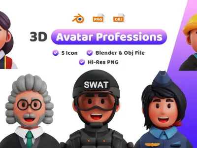 Avatar Job Profession 3D Icon 3D model